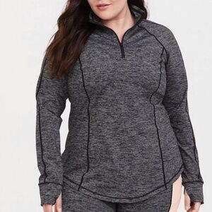 Women's Heather Gray Quarter-Zip Top